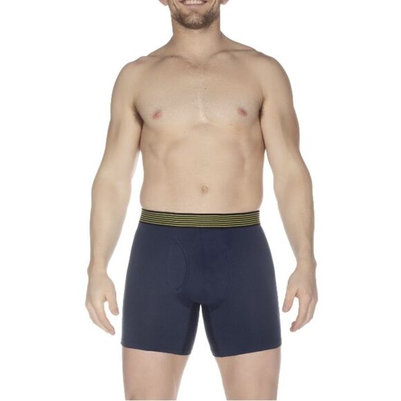 Men's Microfiber 6” Inseam Boxer Brief Underwear 2, 3-Packs Size XL - Picture 4 of 7